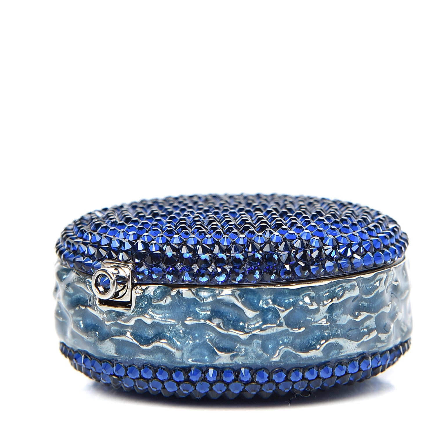 Judith Leiber Crystal French Macarons Minaudiere Pill Box Blue 5 of 6