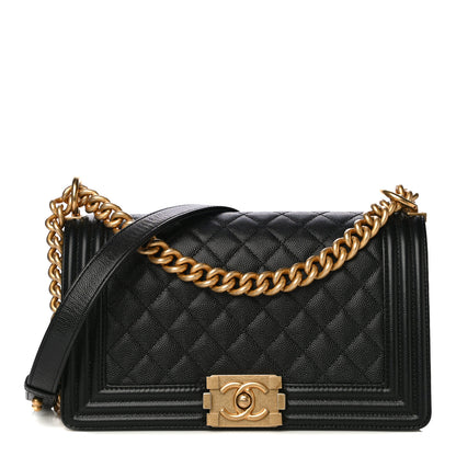 Chanel Caviar Quilted Medium Boy Flap Black 1 of 10