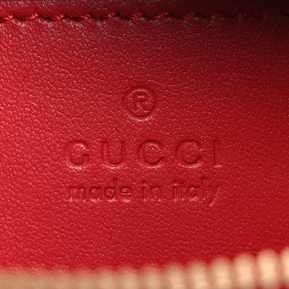 Gucci Calfskin Matelasse Diagonal Mini Interlocking G Heart Shoulder Bag Hibiscus Red 6 of 10