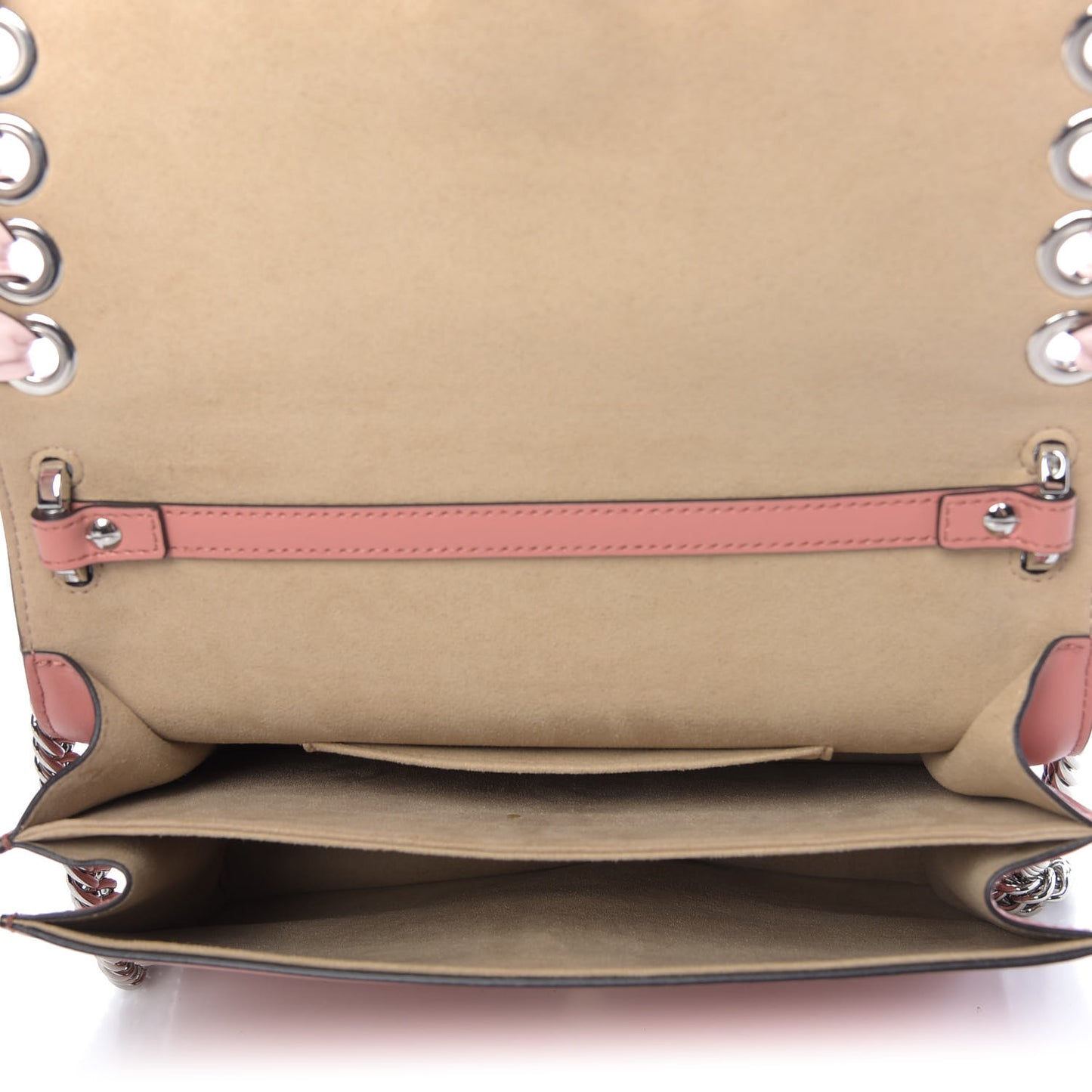 Vitello Liberty Shiny Nappa Lace Up Bow Kan I Shoulder Bag Macaron Confetto