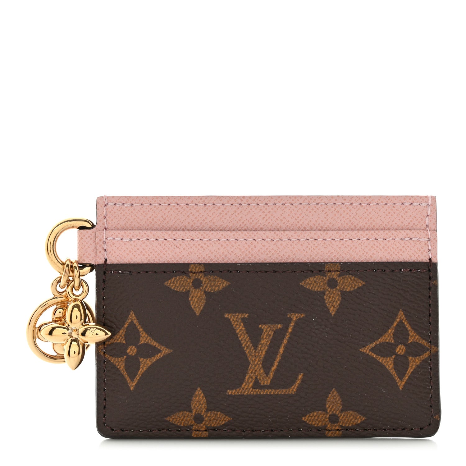 Louis Vuitton Monogram LV Charms Card Holder Rose Ballerine 1 of 6
