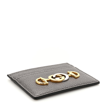 Gucci Grainy Calfskin Zumi Card Holder Dusty Grey 4 of 7