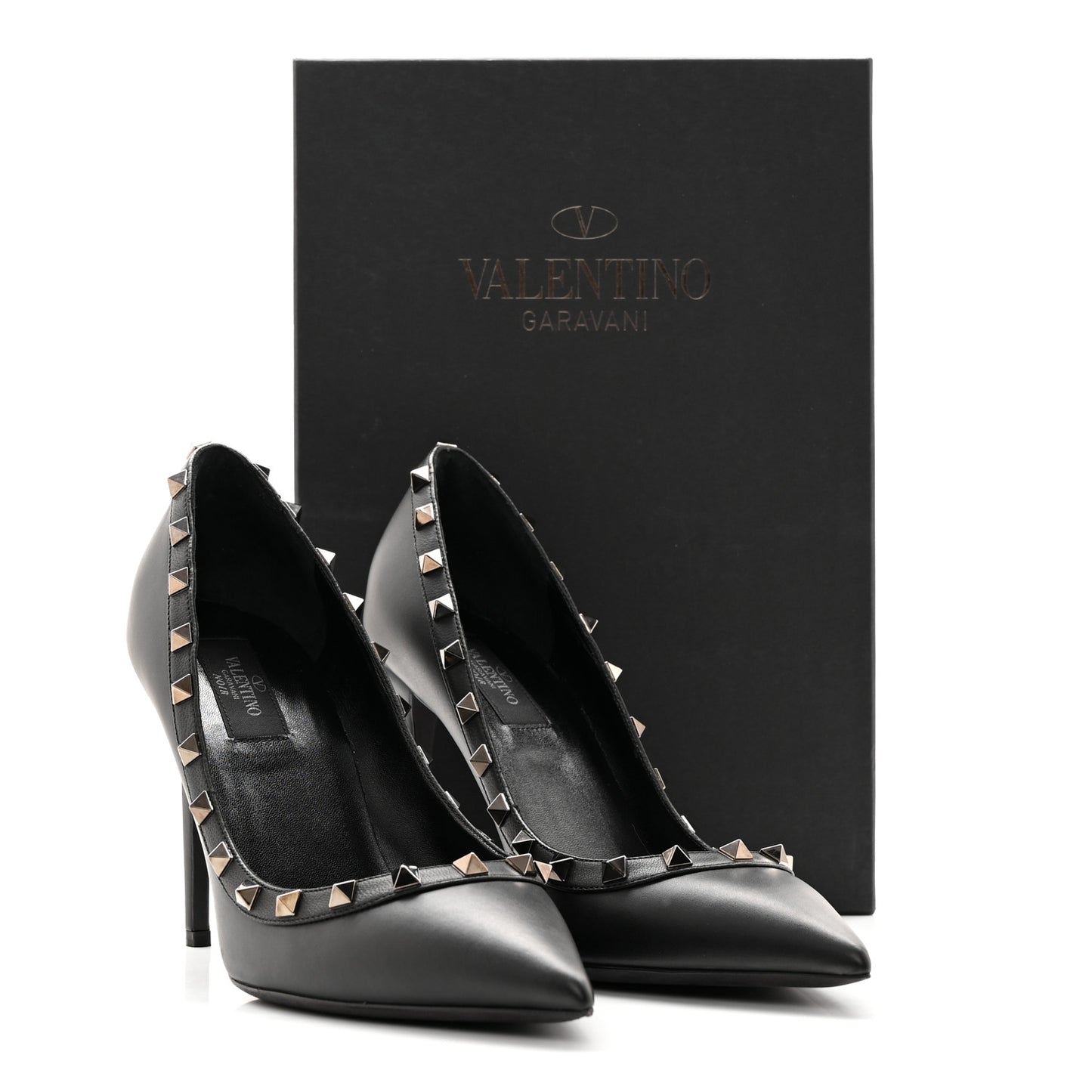Nappa Rockstud 100mm Pumps 39.5 Black