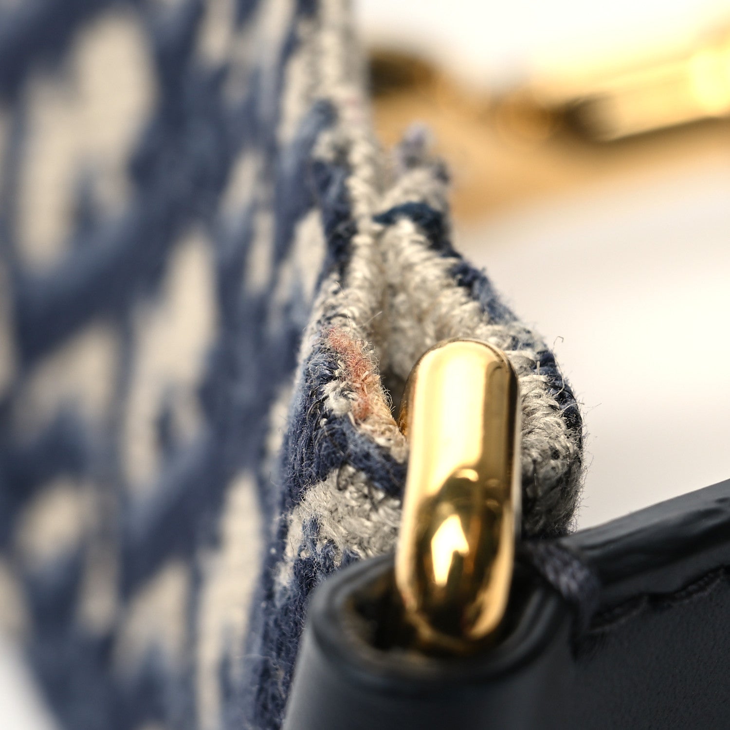 Christian Dior Oblique Shoulder Strap Blue 5 of 5