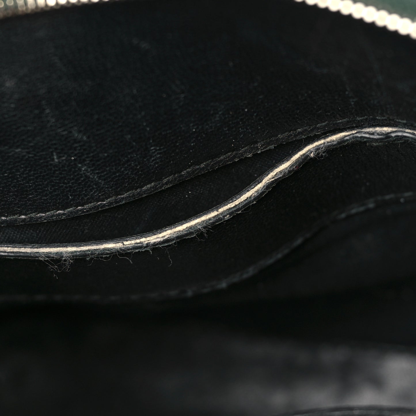 Calfskin Logo Crocodile Embossed XXS Ville Top Handle Bag Dark Green White