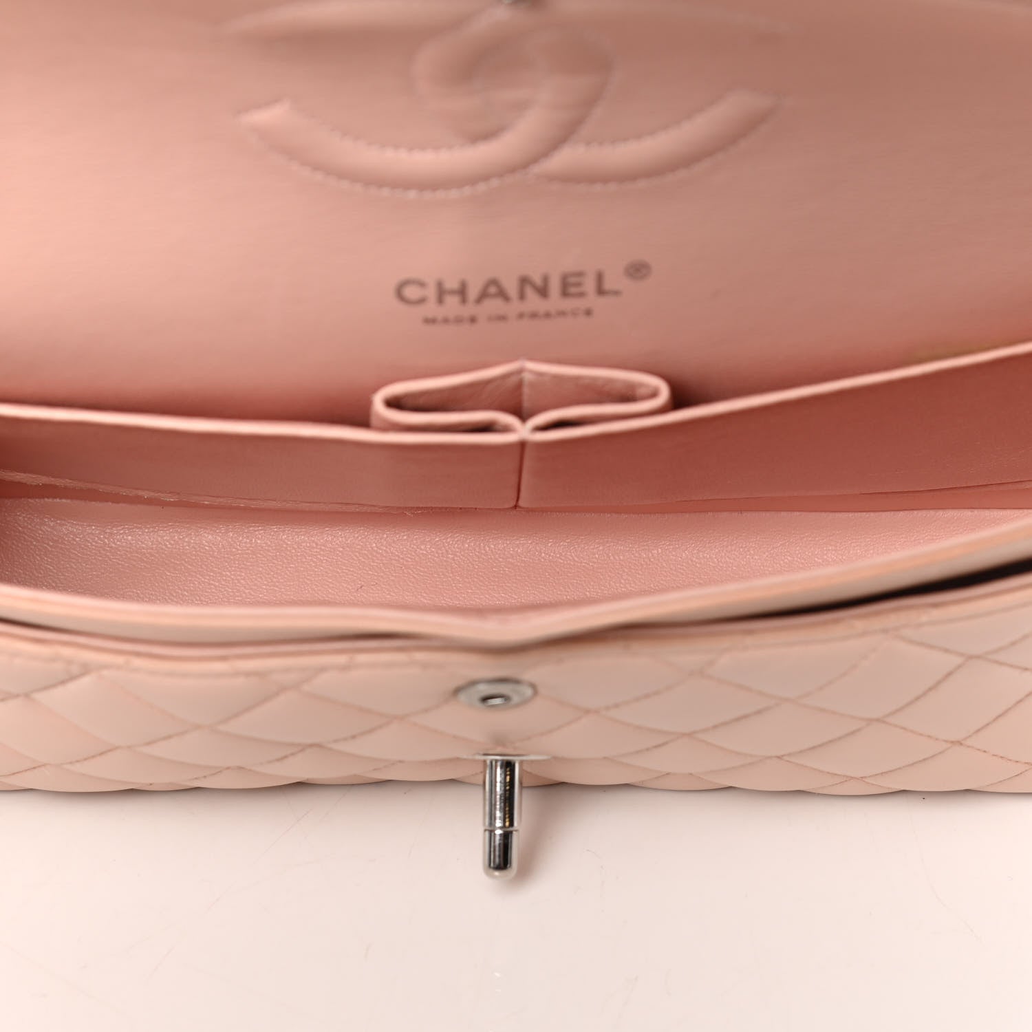 Chanel Lambskin Quilted Medium Double Flap Light Pink 5 of 6