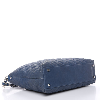 Chanel Caviar Quilted French Riviera Hobo Blue 4 of 17