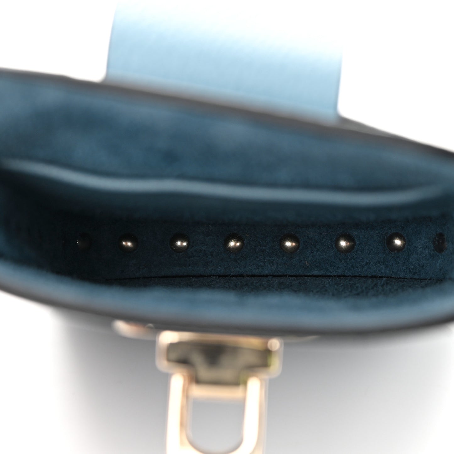 Grained Calfskin Rockstud Crossbody Phone Case Niagara