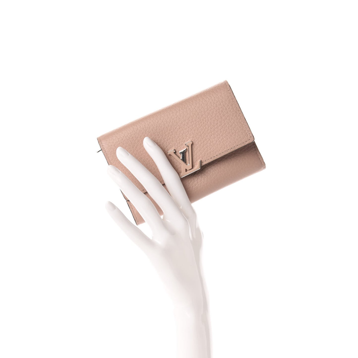 Taurillon Capucines Compact Wallet Magnolia