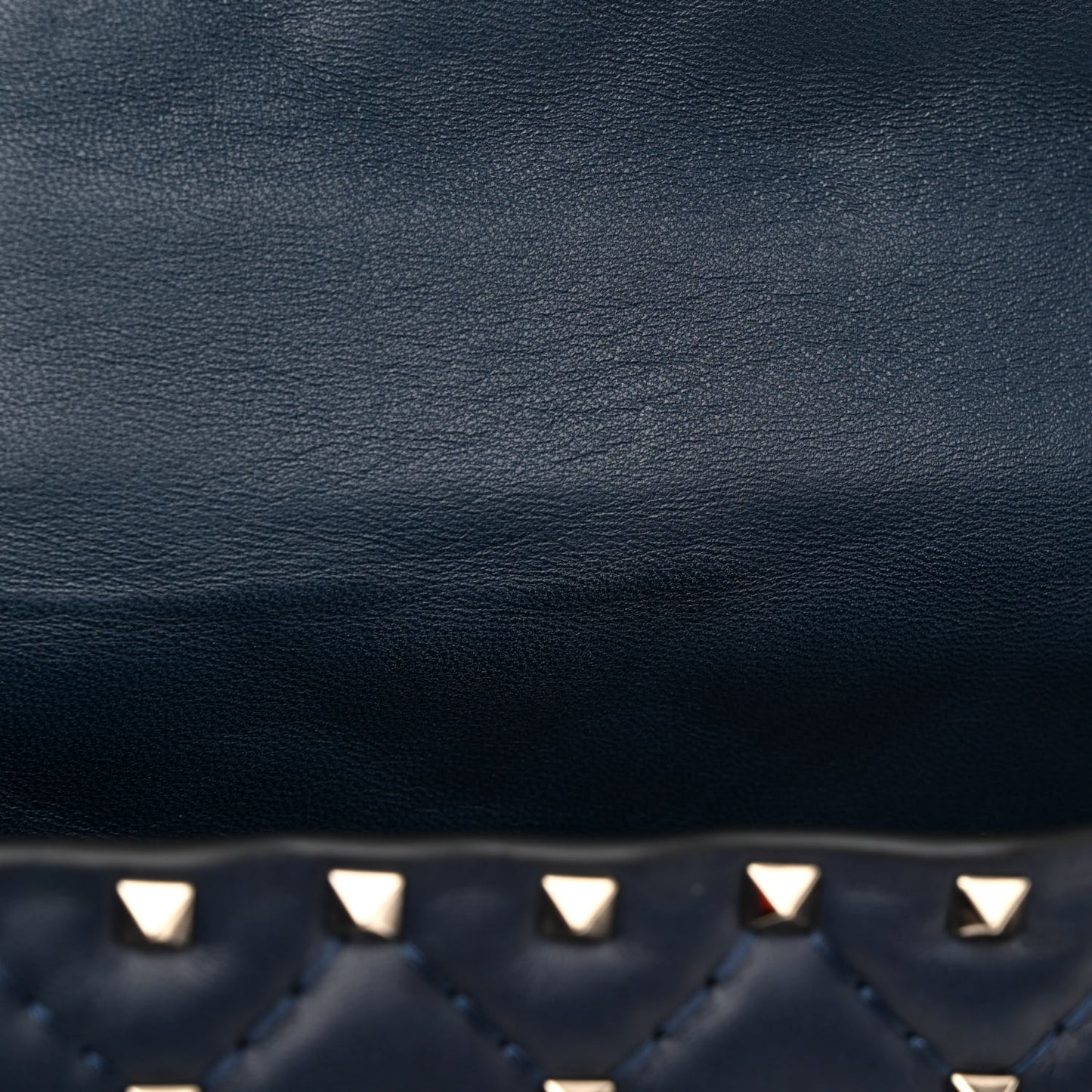 Nappa Medium Rockstud Spike Shoulder Bag Marine