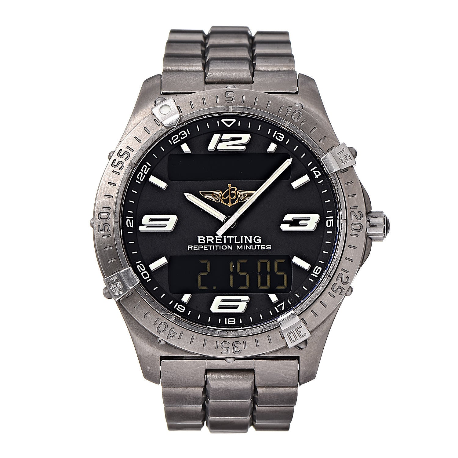 Breitling Titanium 40mm Aerospace Digital Quartz Watch Black E65362 1 of 6