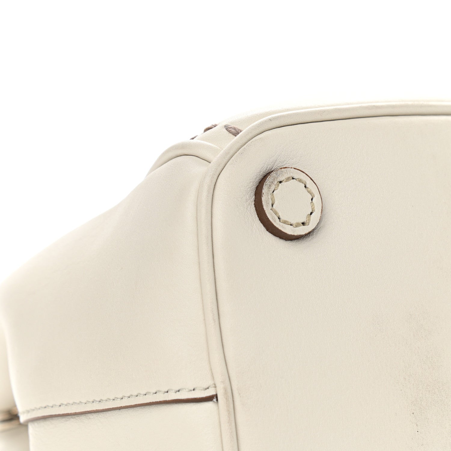 Prada City Calf Hand Stitched Small Galleria Double Zip Tote Talco 6 of 19