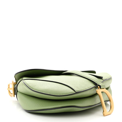 Christian Dior Grained Calfskin Saddle Bag Green 4 of 10