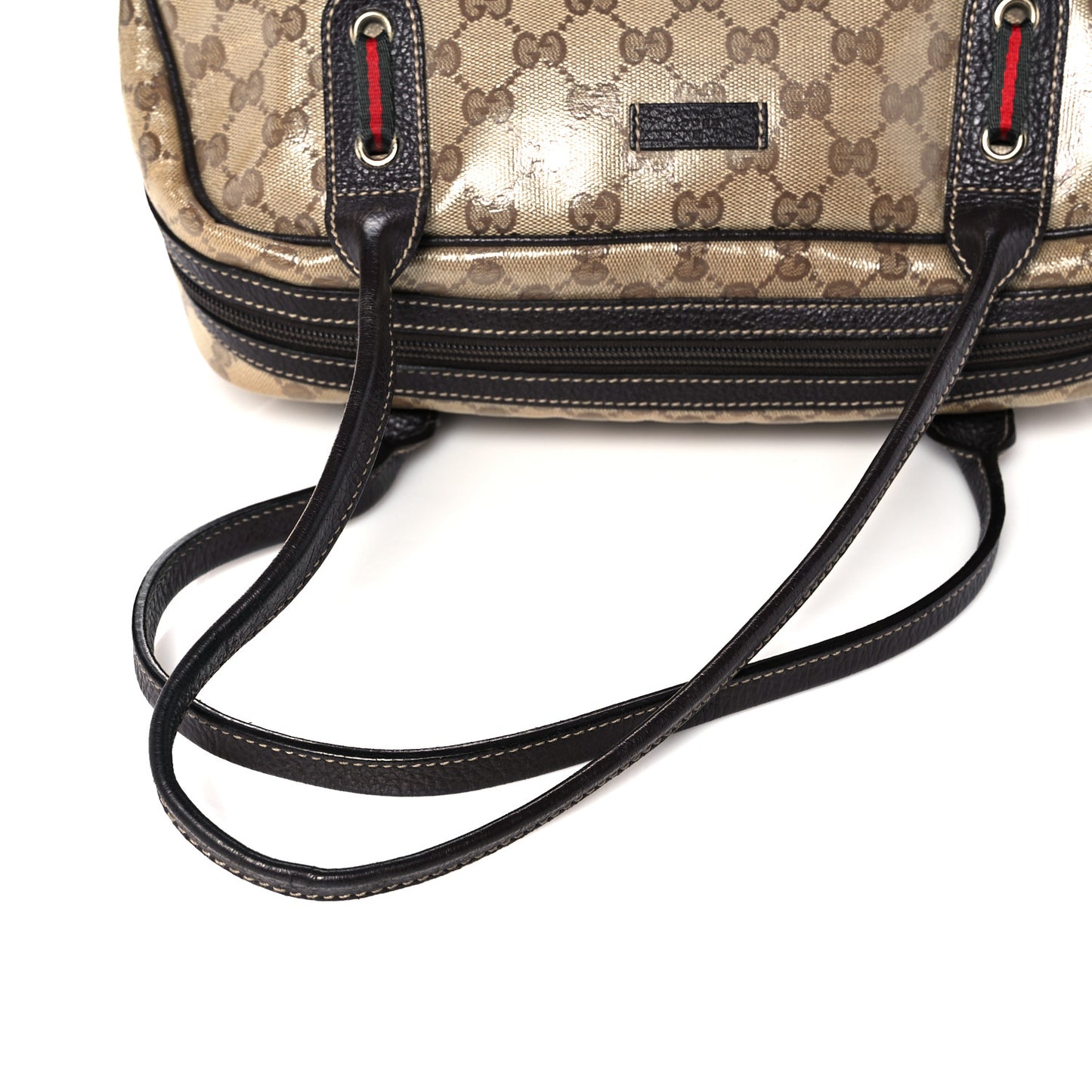 Crystal Monogram Web Princy Boston Brown