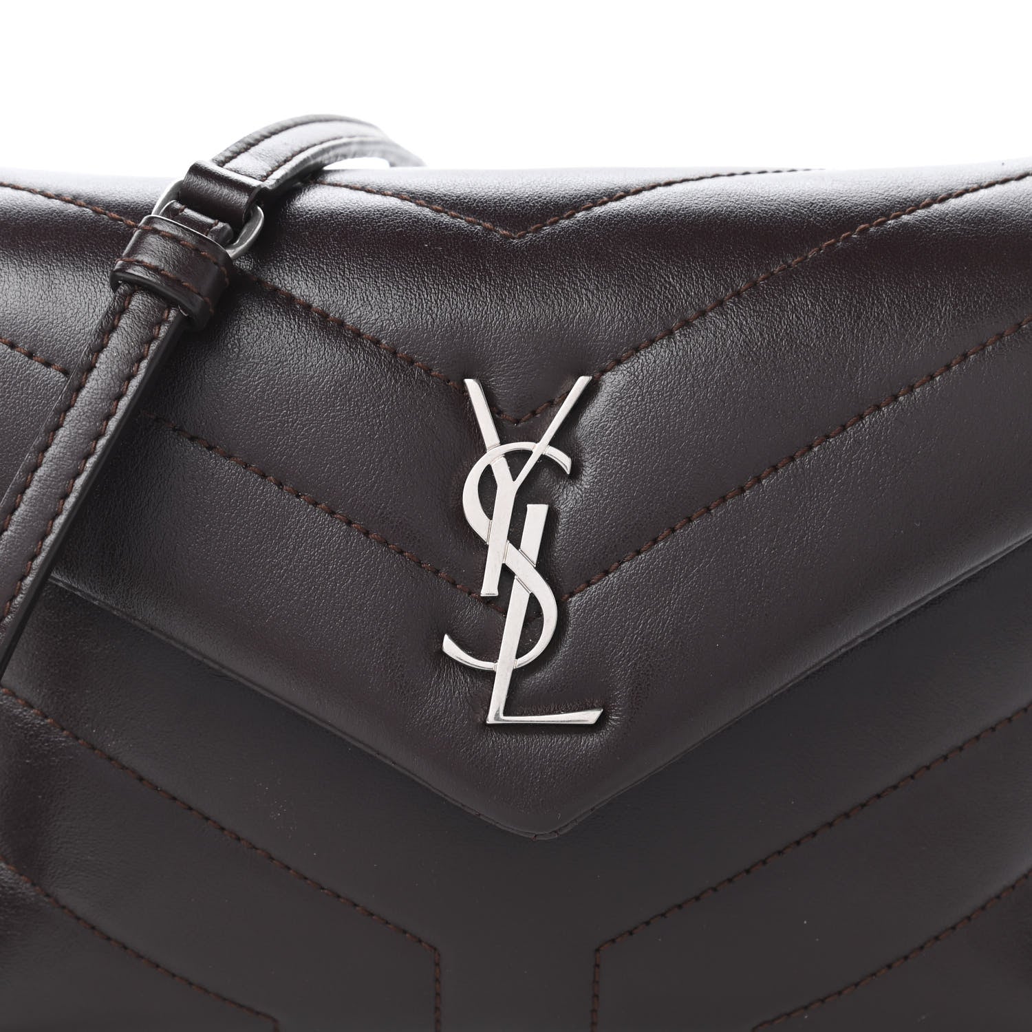 Saint Laurent Calfskin Y Quilted Monogram Toy Loulou Monogram Crossbody Bag Black Tulipe 10 of 10