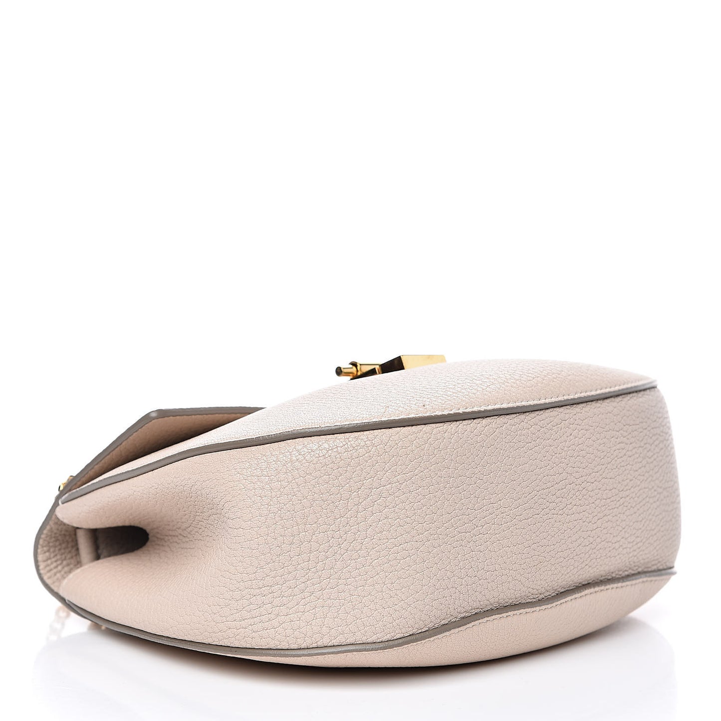 Grained Lambskin Drew Shoulder Bag Abstract White