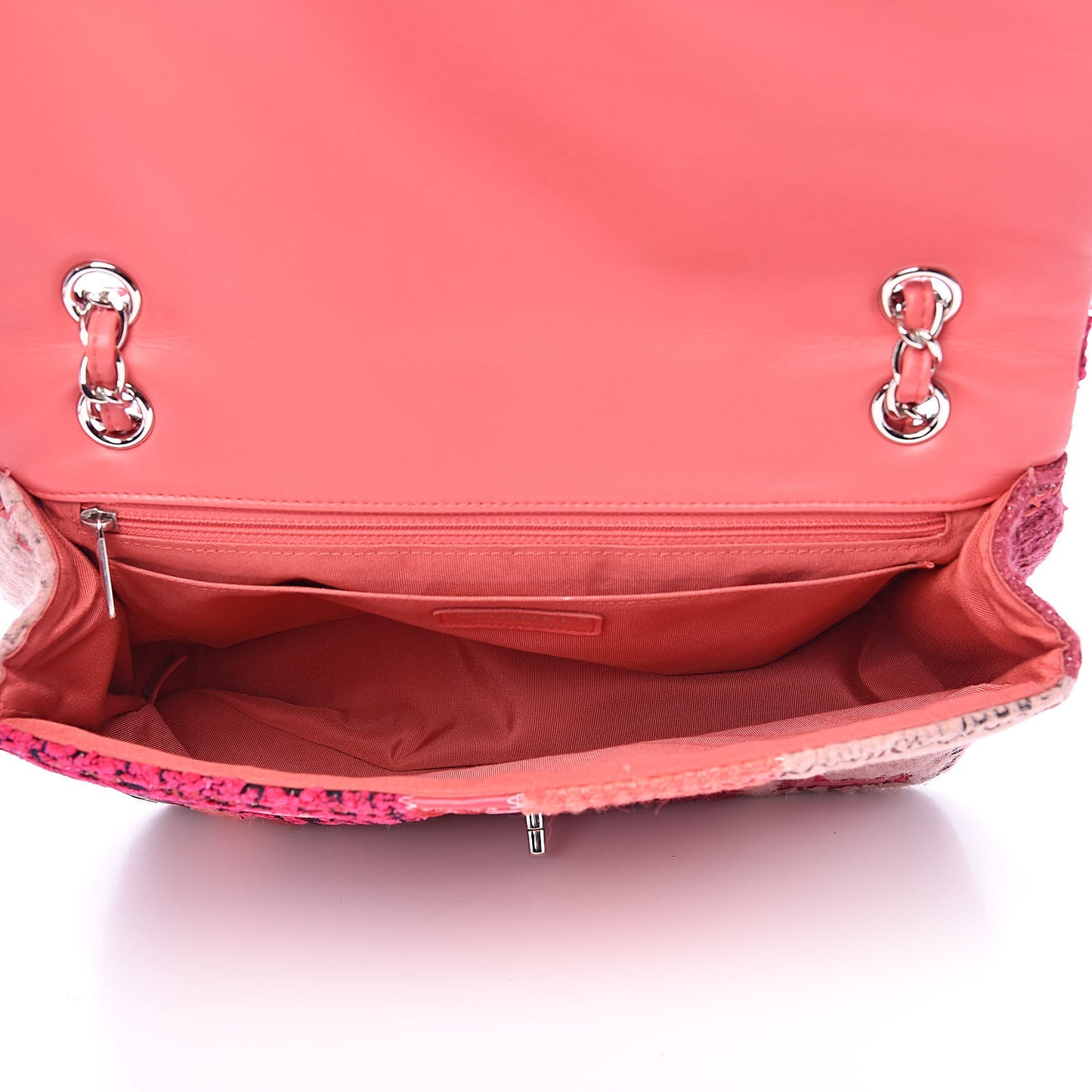 Tweed Patchwork Jumbo Single Flap Pink