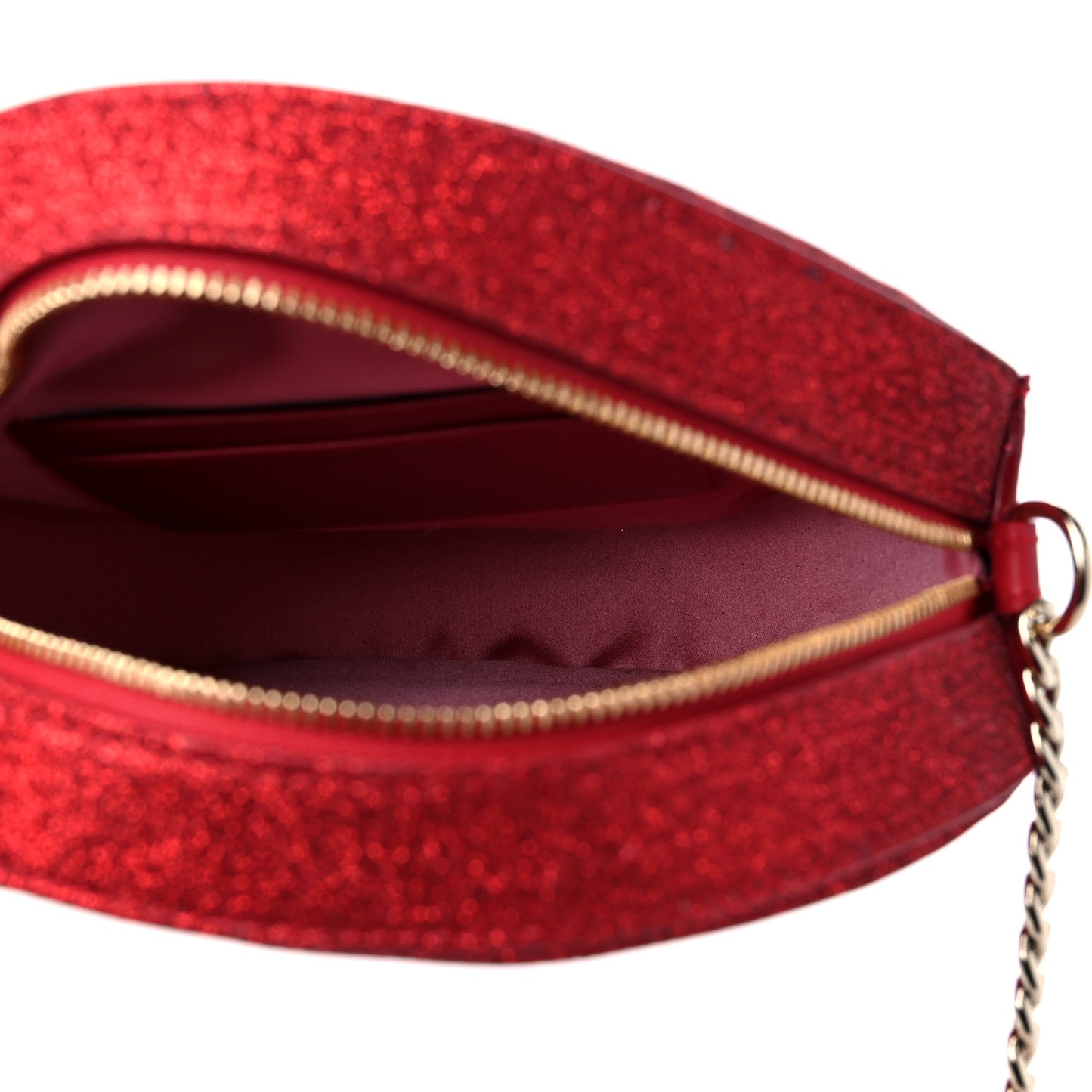 Glitter Round Crossbody Red