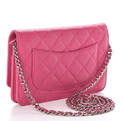 Chanel Caviar Quilted Wallet on Chain WOC Pink 3 of 18