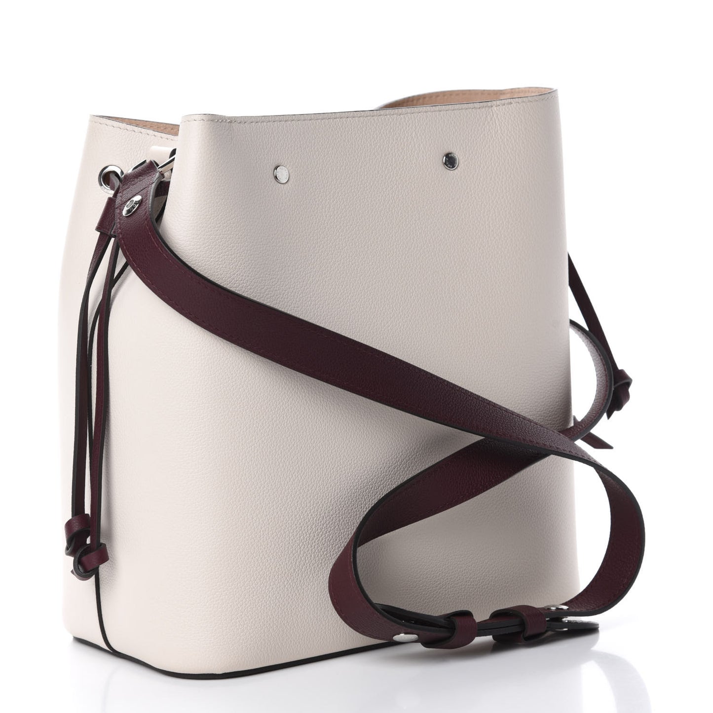 Calfskin Lockme Bucket Soie Quartz Calla