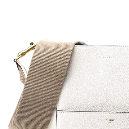 Celine Goatskin Sangle Bucket Bag White 9 of 9