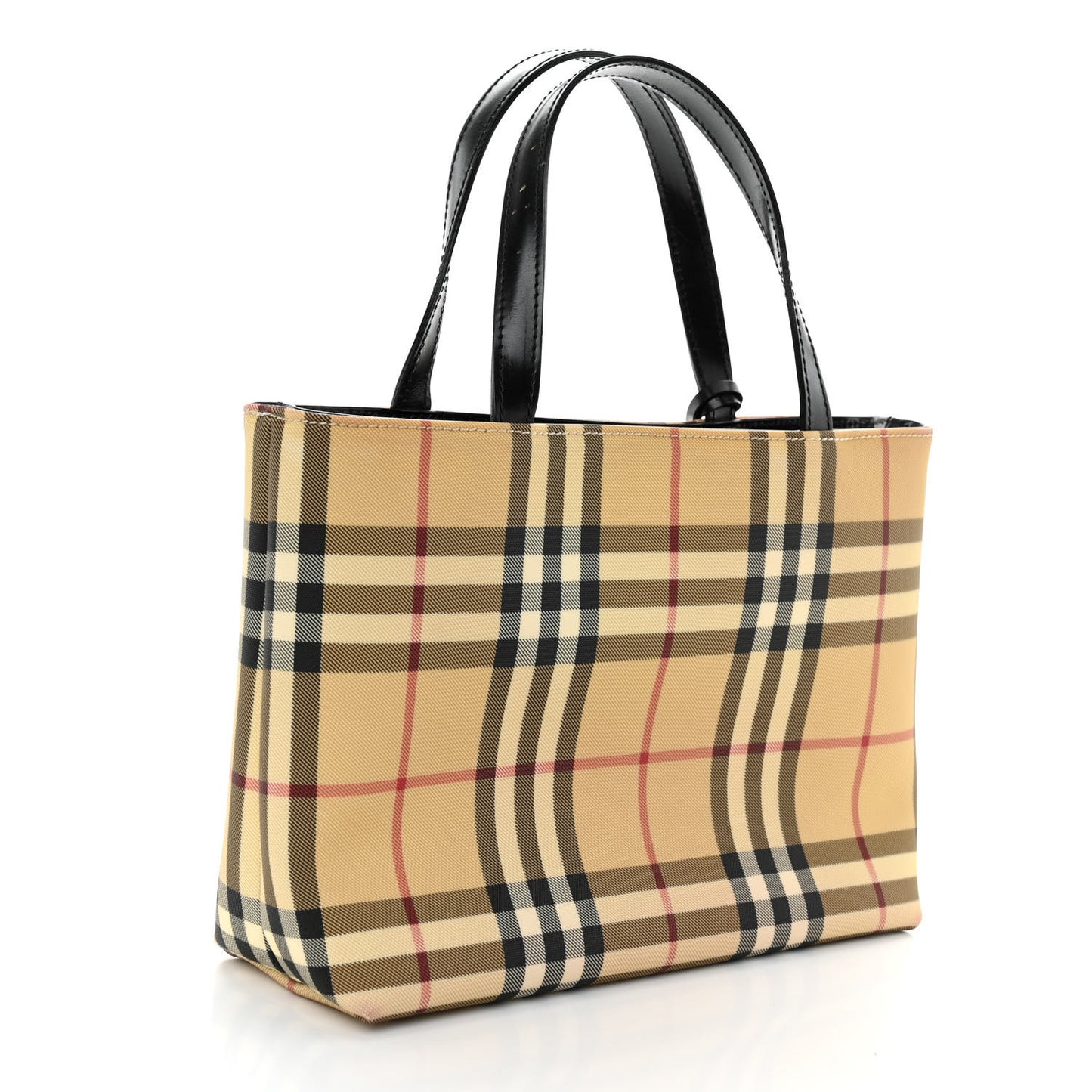 House Check Small Tote Black