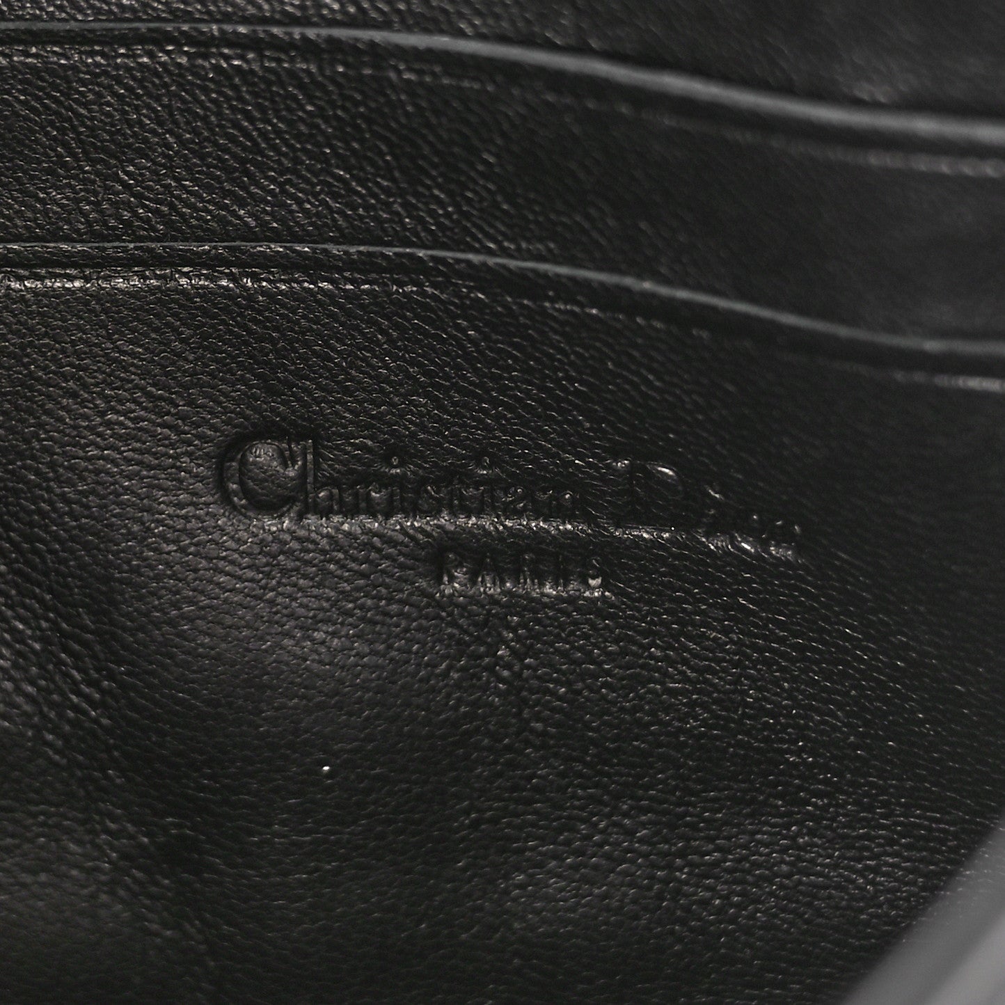 Christian Dior Lambskin Cannage Wallet on Chain Black 6 of 9