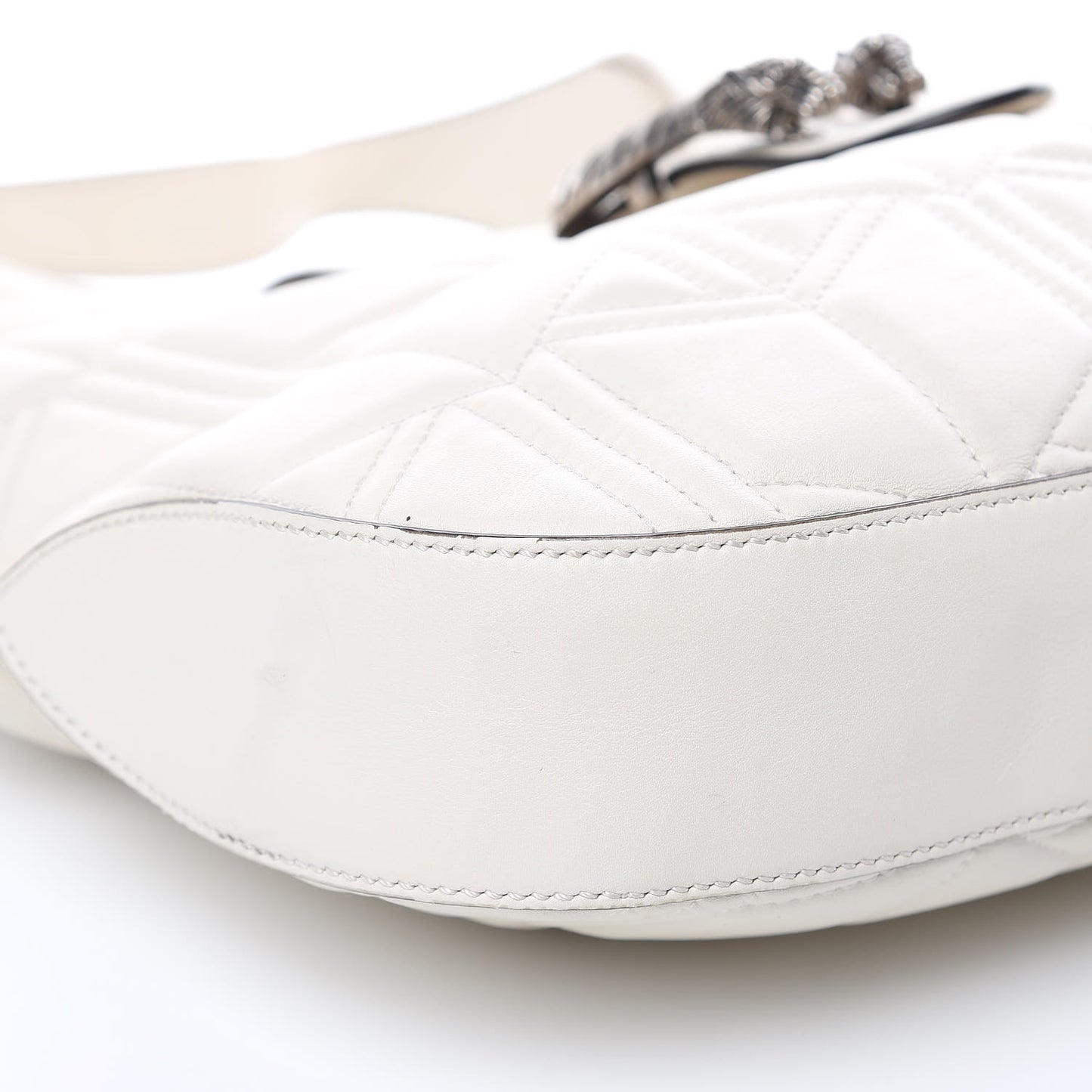 Calfskin Quilted Small Dionysus Hobo White