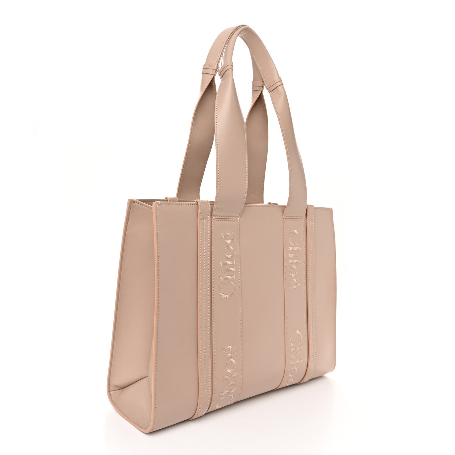Calfskin Medium Woody Tote Nomad Beige