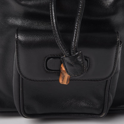 Gucci Calfskin Bamboo Backpack Black 11 of 13