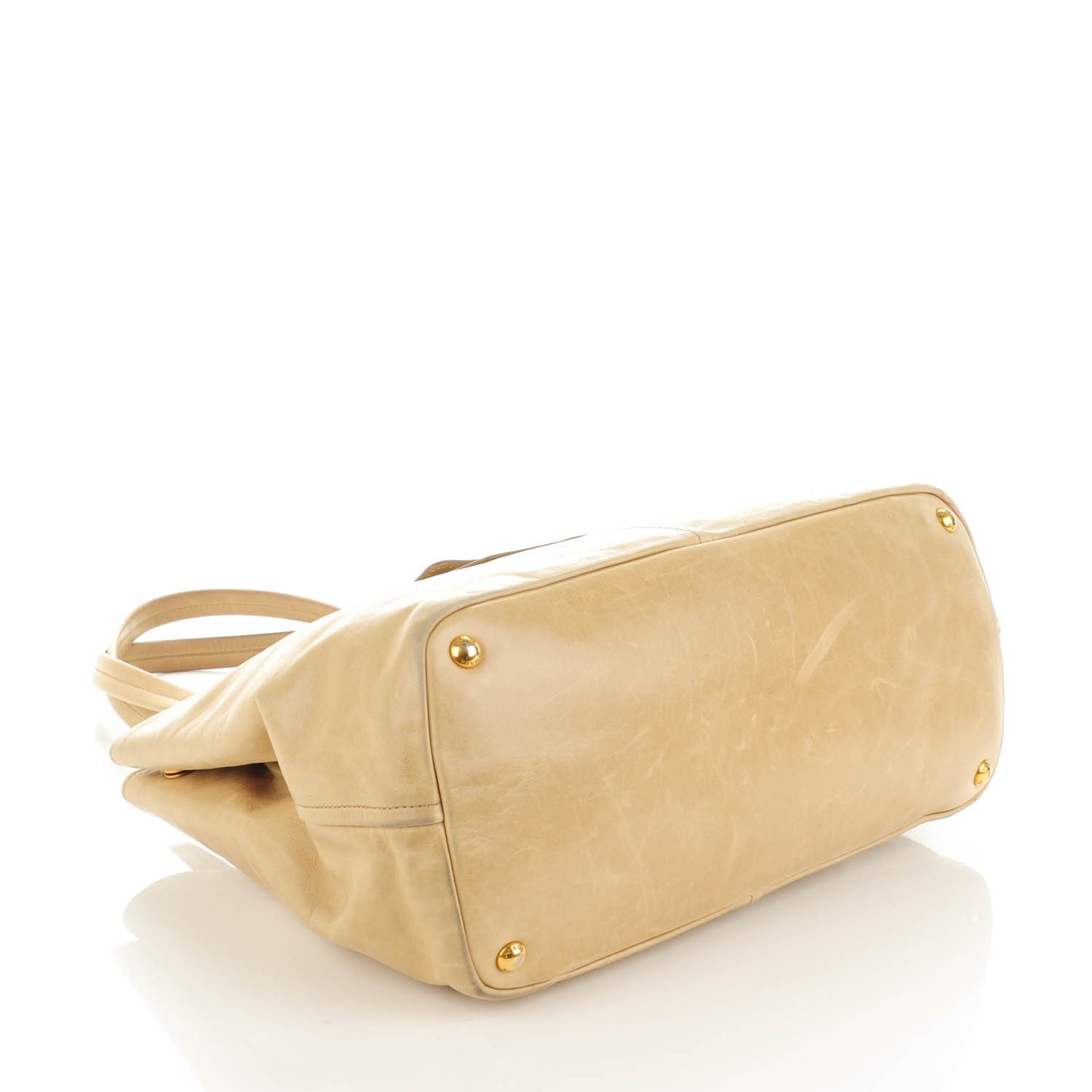 Vitello Shine Shoulder Bag Quarzo