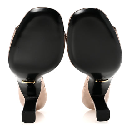 Gucci Metallic Nappa Crystal Double G Mules 37 Rame 6 of 9