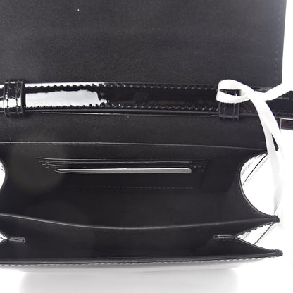 Fendi Vitello Vernice Mou Karligraphy Crossbody Bag Black 7 of 9