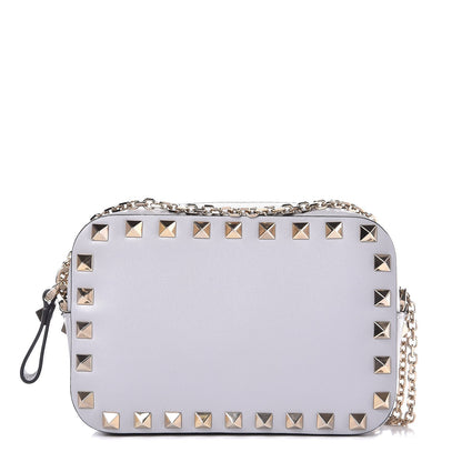 Valentino Garavani Calfskin Rockstud Camera Chain Crossbody Bag Pastel Grey 1 of 7