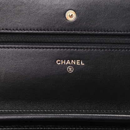 Chanel Lambskin Quilted Egyptian Amulet Wallet On Chain WOC Black 6 of 9