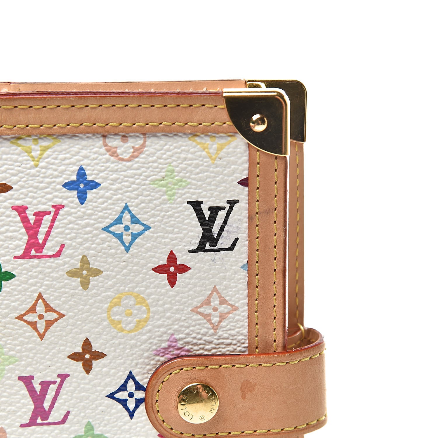 Louis Vuitton Monogram Multicolor Small Ring Agenda Cover White 8 of 10