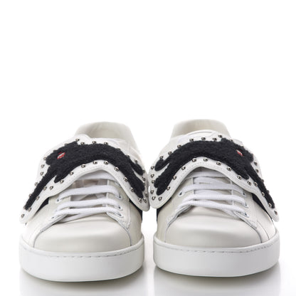 Gucci Calfskin Ayers Web Panther Embroidered Mens Ace Sneakers 11 White 2 of 7
