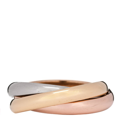 Cartier 18K Pink Yellow White Gold Classic Trinity Ring 55 7.25 3 of 5