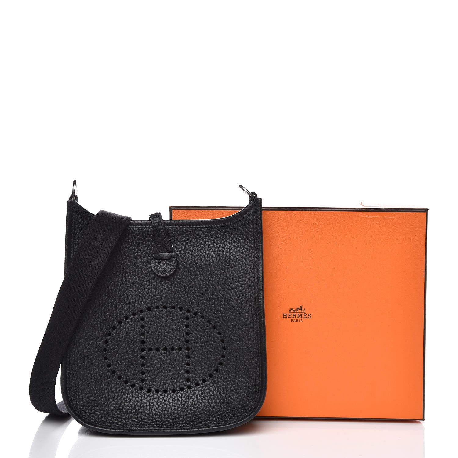 Hermes Taurillon Clemence Evelyne TPM Black 10 of 10