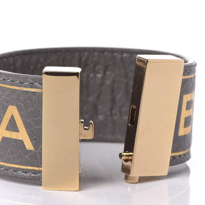 Balenciaga Agneau Logo Blanket Bracelet Gris Fumee 6 of 7