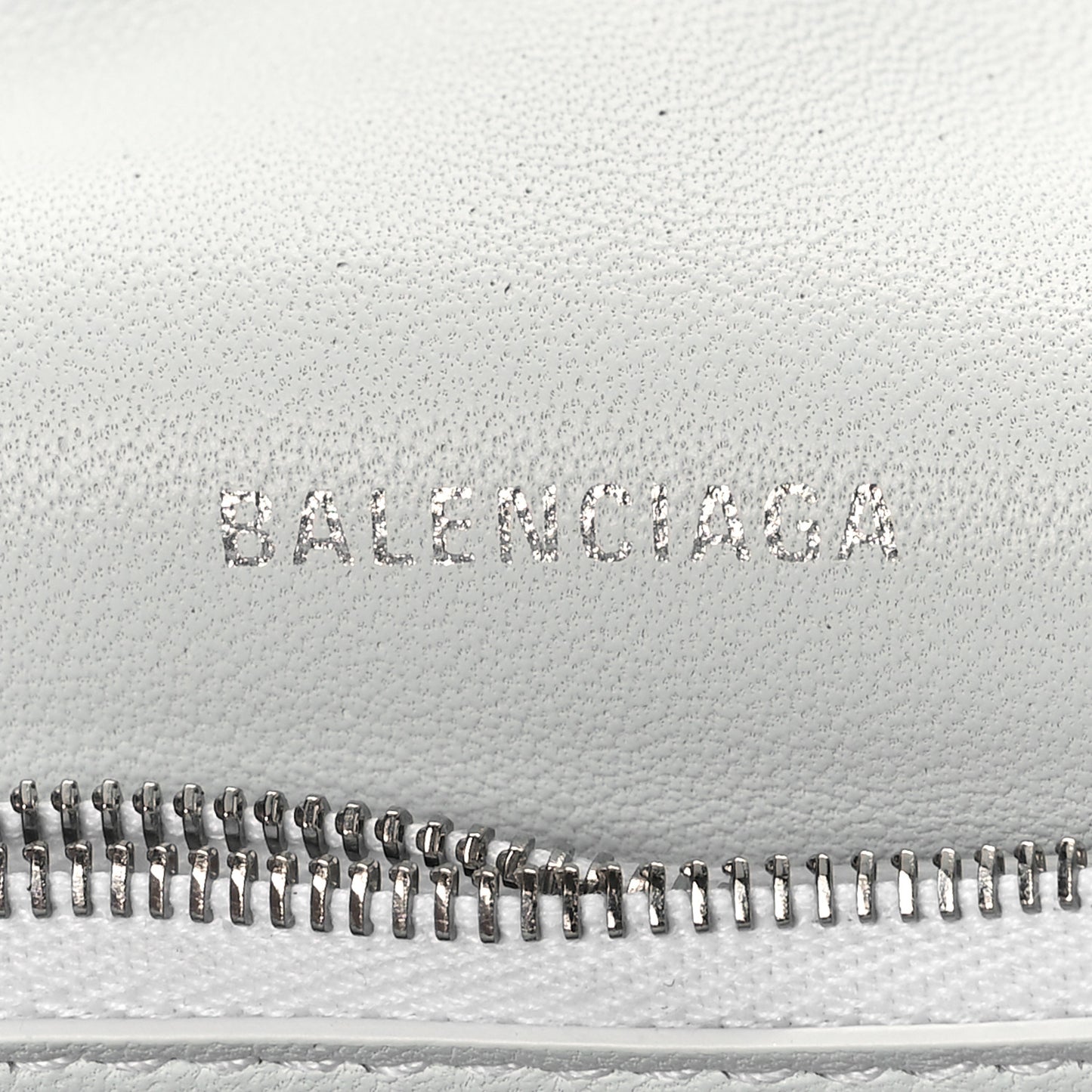 Crushed Calfskin Quilted Medium Crush Chain Bag Optic White