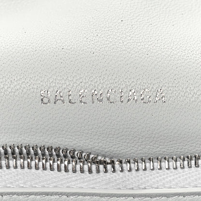 Balenciaga Crushed Calfskin Quilted Medium Crush Chain Bag Optic White 6 of 8