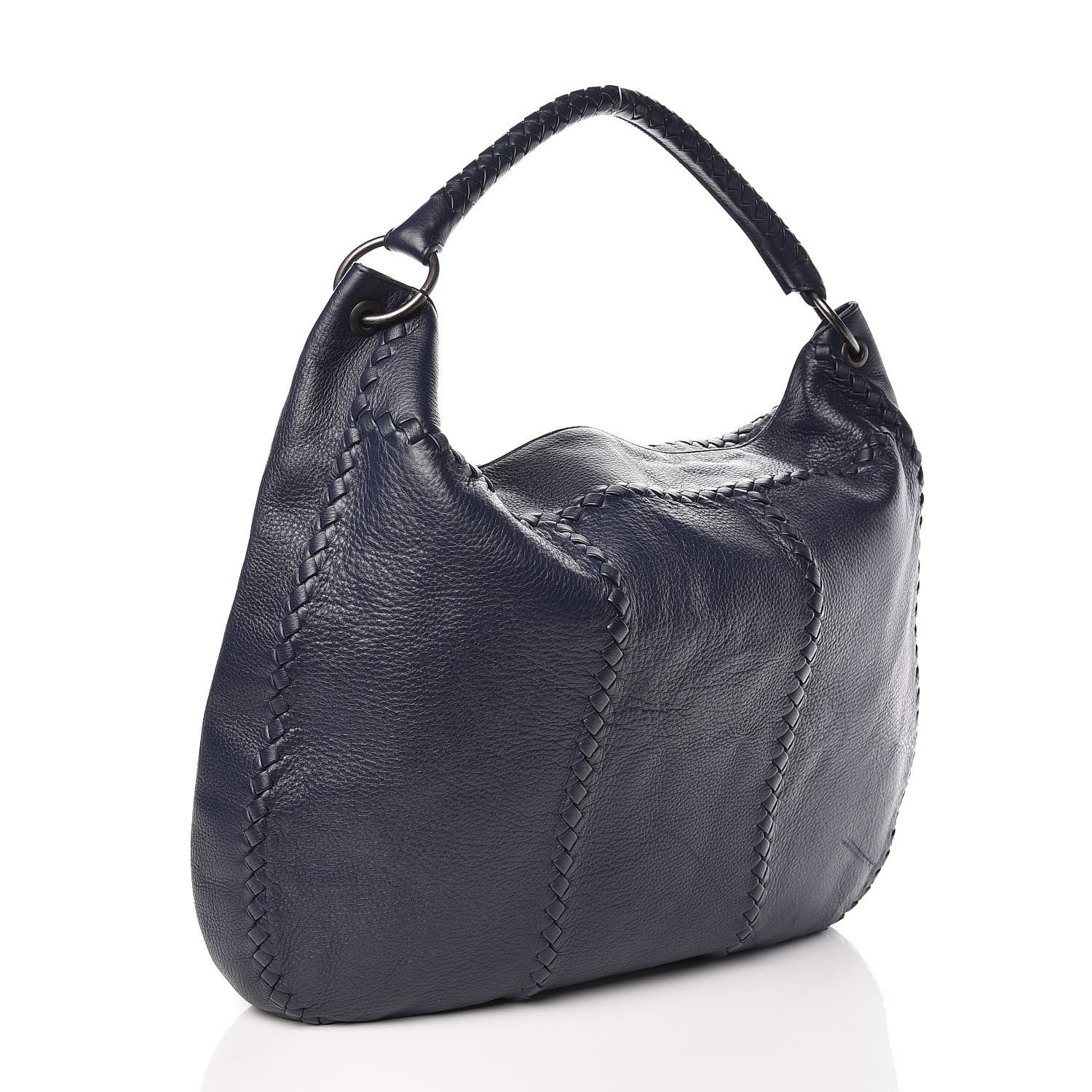 Bottega Veneta Washed Cervo Deerskin Large Hobo China Blue 3 of 9