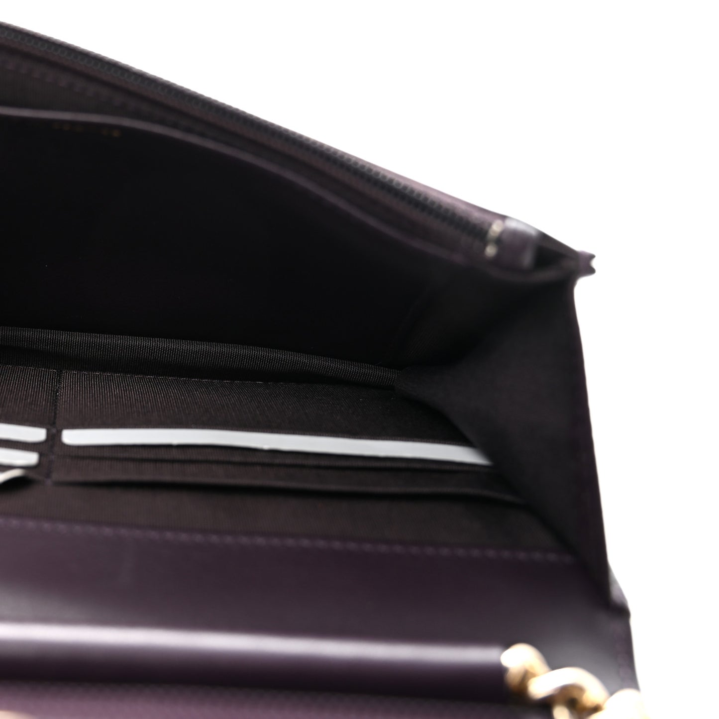 Caviar Quilted Boy Wallet On Chain WOC Dark Purple
