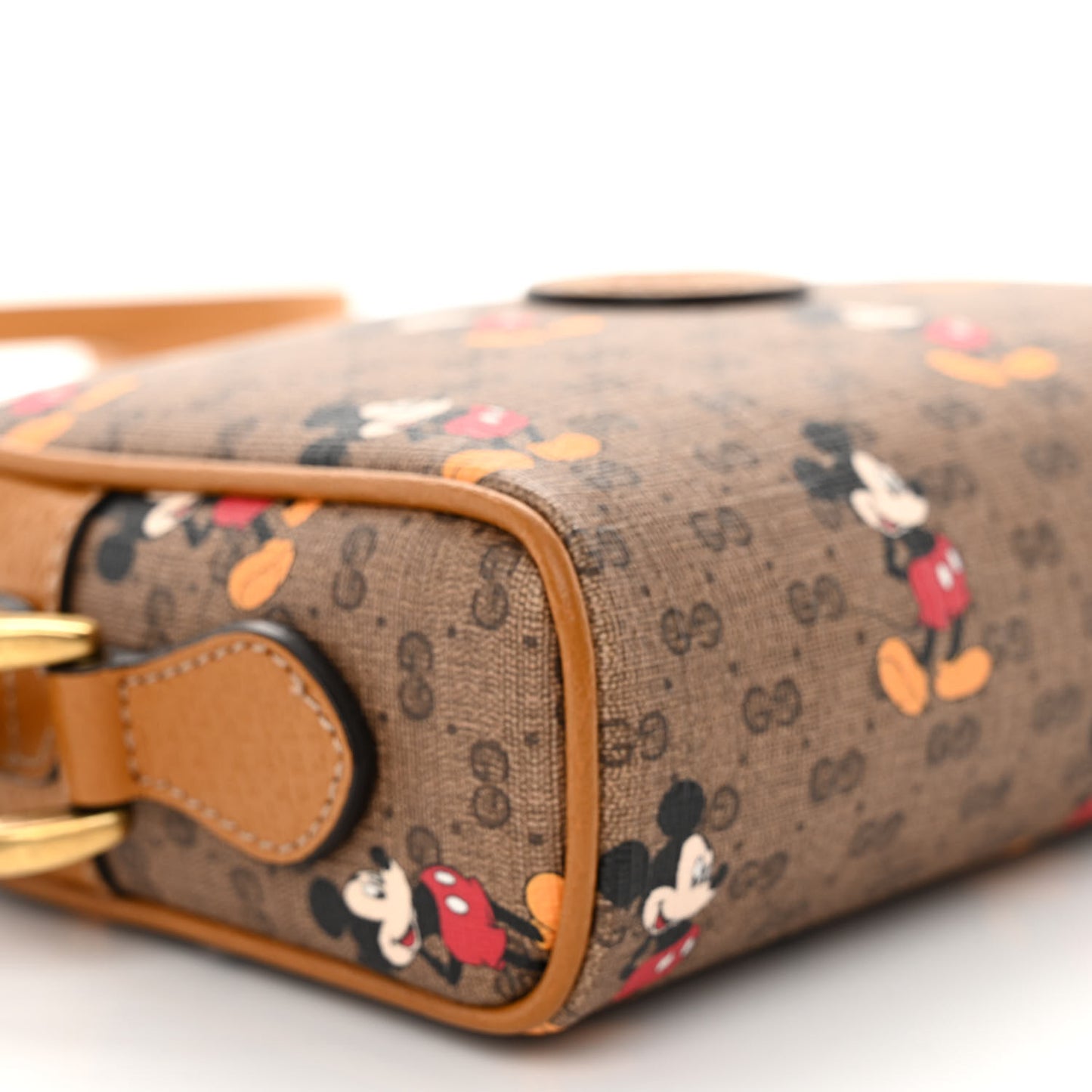 X DISNEY Mini Vintage GG Supreme Monogram Mickey Mouse Shoulder Bag Beige Vintage Sun Oil