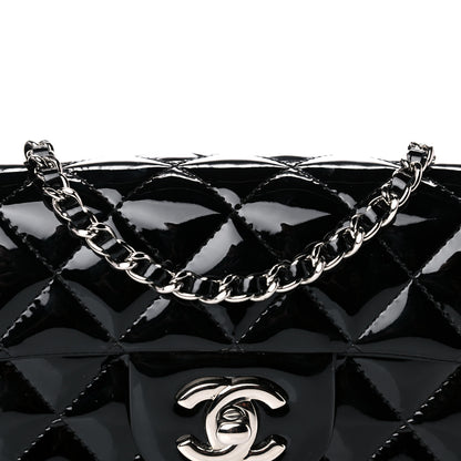 Chanel Patent Calfskin Quilted Extra Mini Rectangular Flap Black 10 of 13