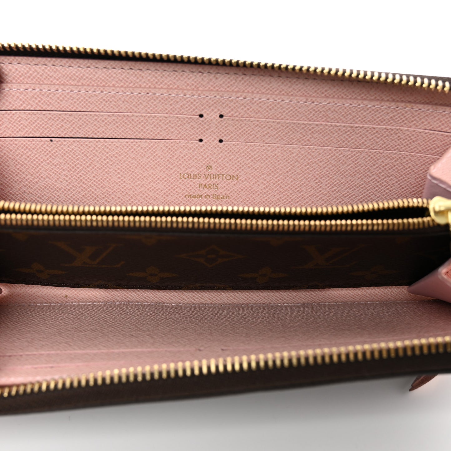 Monogram Clemence Wallet Rose Ballerine