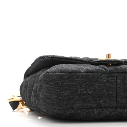 Chanel Denim Quilted Medium Funky Town Flap Black 9 of 11