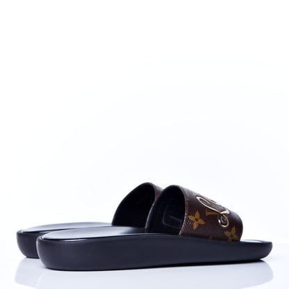Louis Vuitton Metallic Calfskin Monogram Logo Sunbath Slide Sandals 36 4 of 8