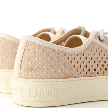 Christian Dior Resille Embroidered Walk 'N' Dior Low Top Sneakers 36 Cream 9 of 12